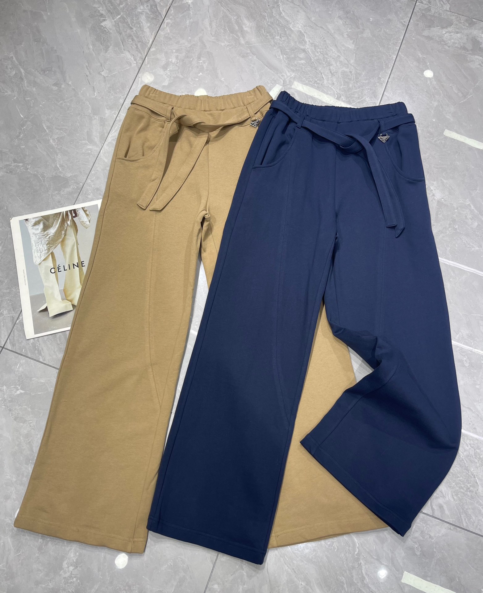 Prada Abbigliamento Pantaloni Splicing Collezione Autunno/Inverno Casual