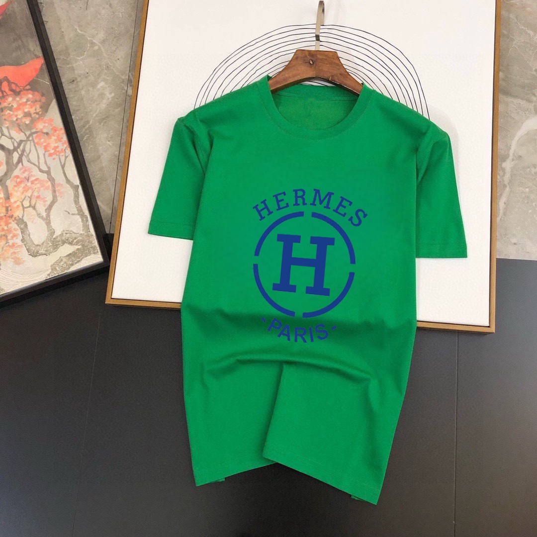 Hermès 品牌【HERMES 爱马仕】(胖子福音) 男士休闲短袖T恤 2024春夏新品