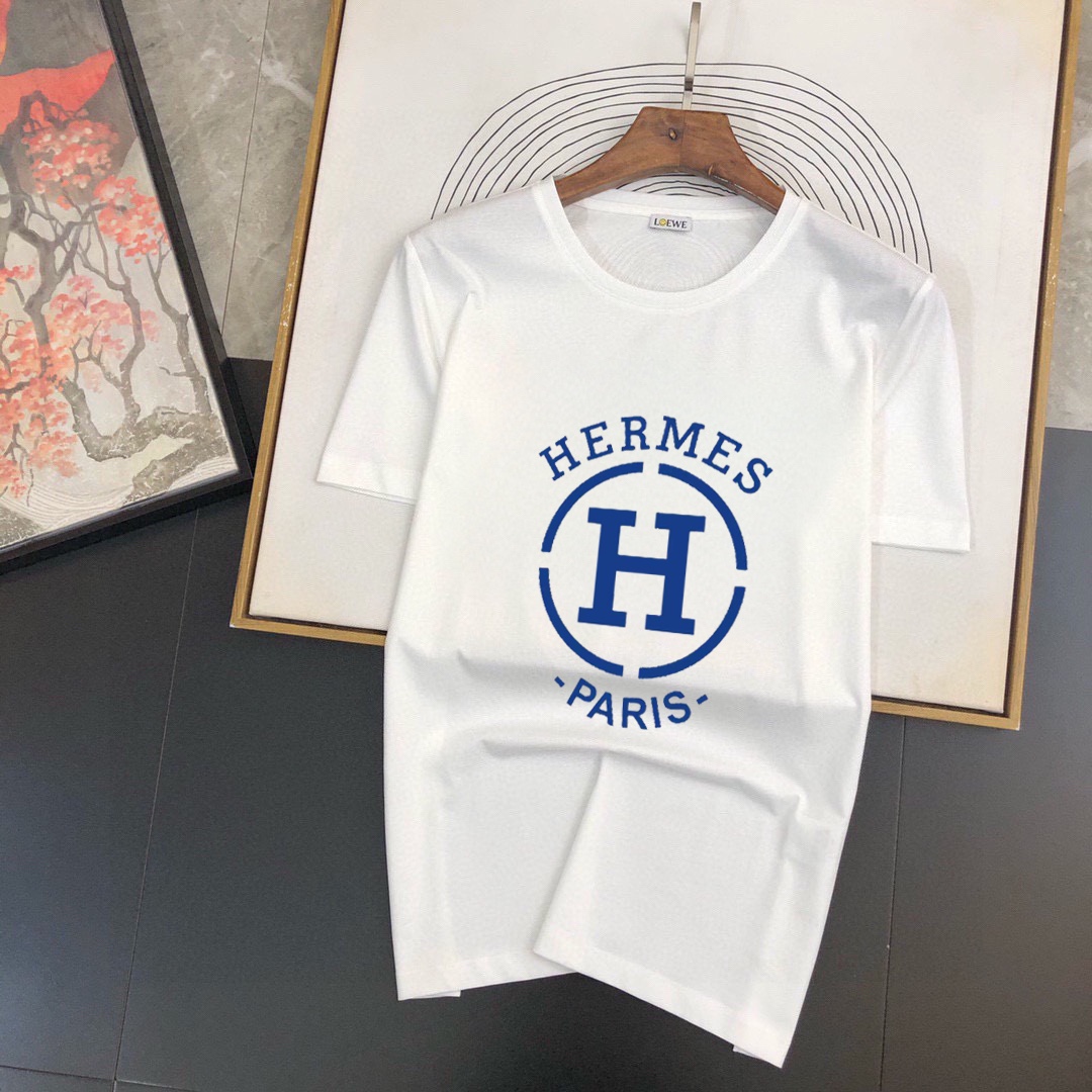 Hermès 品牌【HERMES 爱马仕】(胖子福音) 男士休闲短袖T恤 2024春夏新品