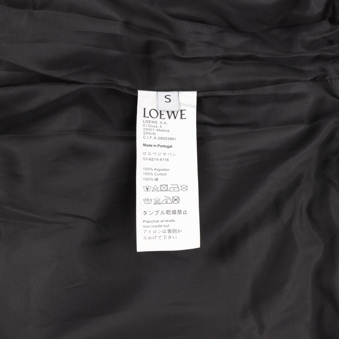 LOEWE/罗意威 毛巾绣徽标皮袖棒球服夹克外套