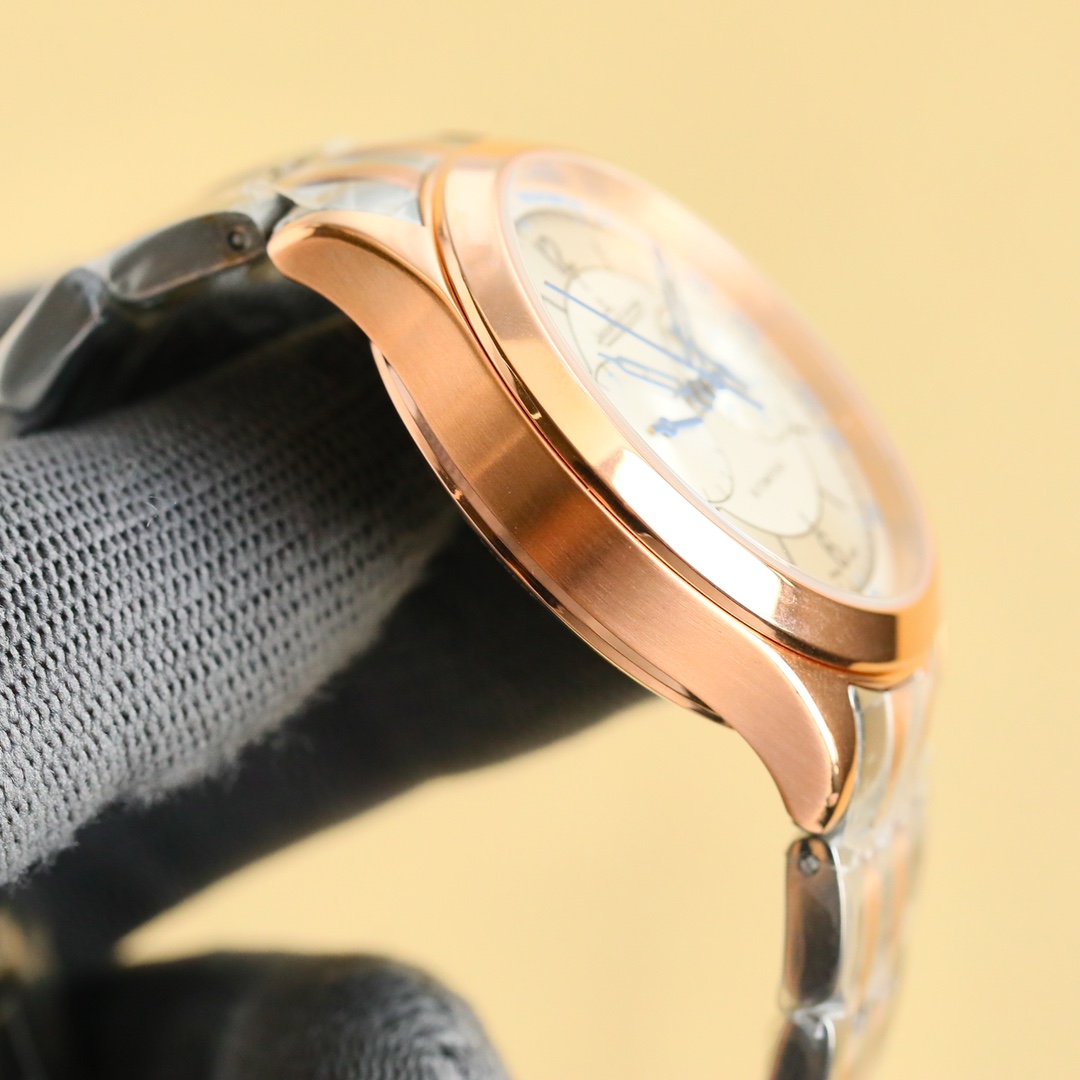 Luxury White Gold and Steel Watch with Full-Automatic Machine Core and High-Quality Materials - 图片 6