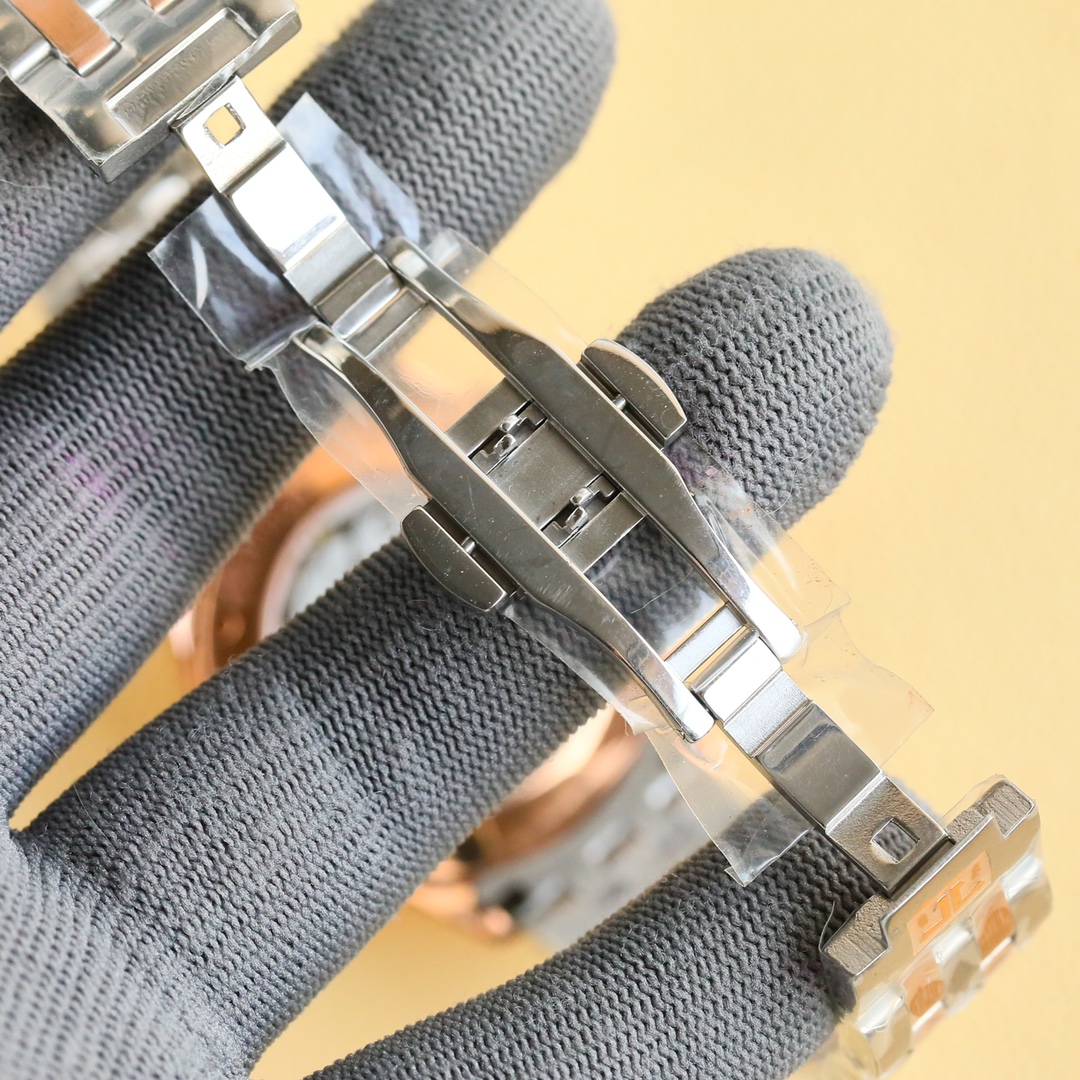 Luxury White Gold and Steel Watch with Full-Automatic Machine Core and High-Quality Materials - 图片 8