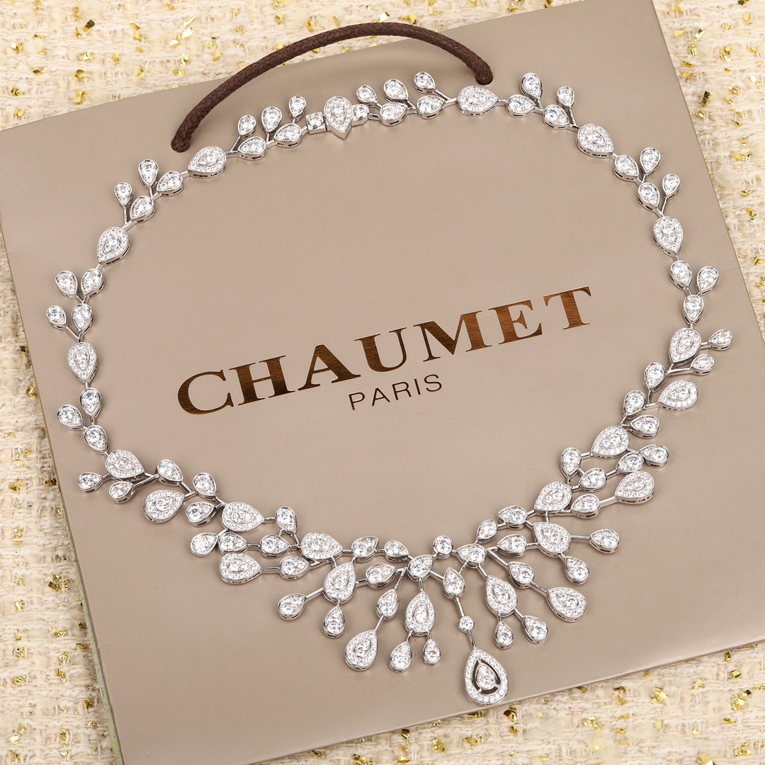 [Niche Series Jewelry]211377 [Our Product] Water Drop Full Diamond Necklace Th