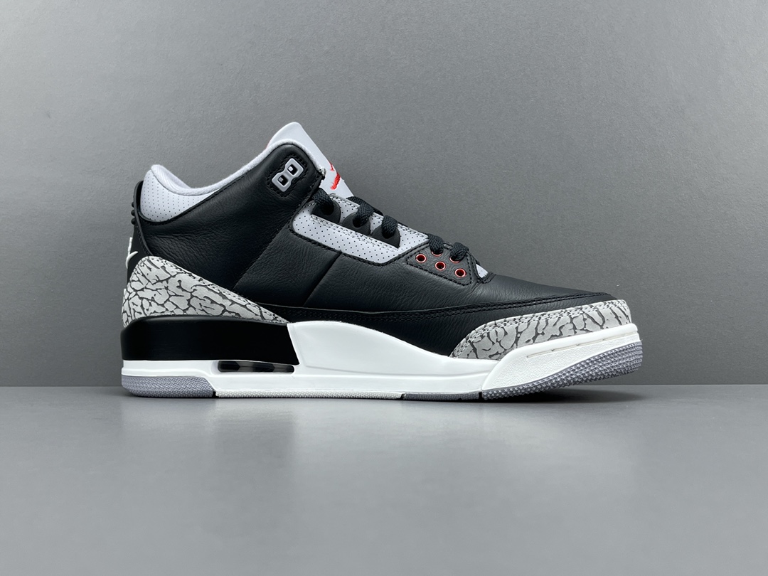 X版顶级AJ3JordanAirJordan3OG“BlackCement”舒适防滑耐磨高帮复古篮球鞋男