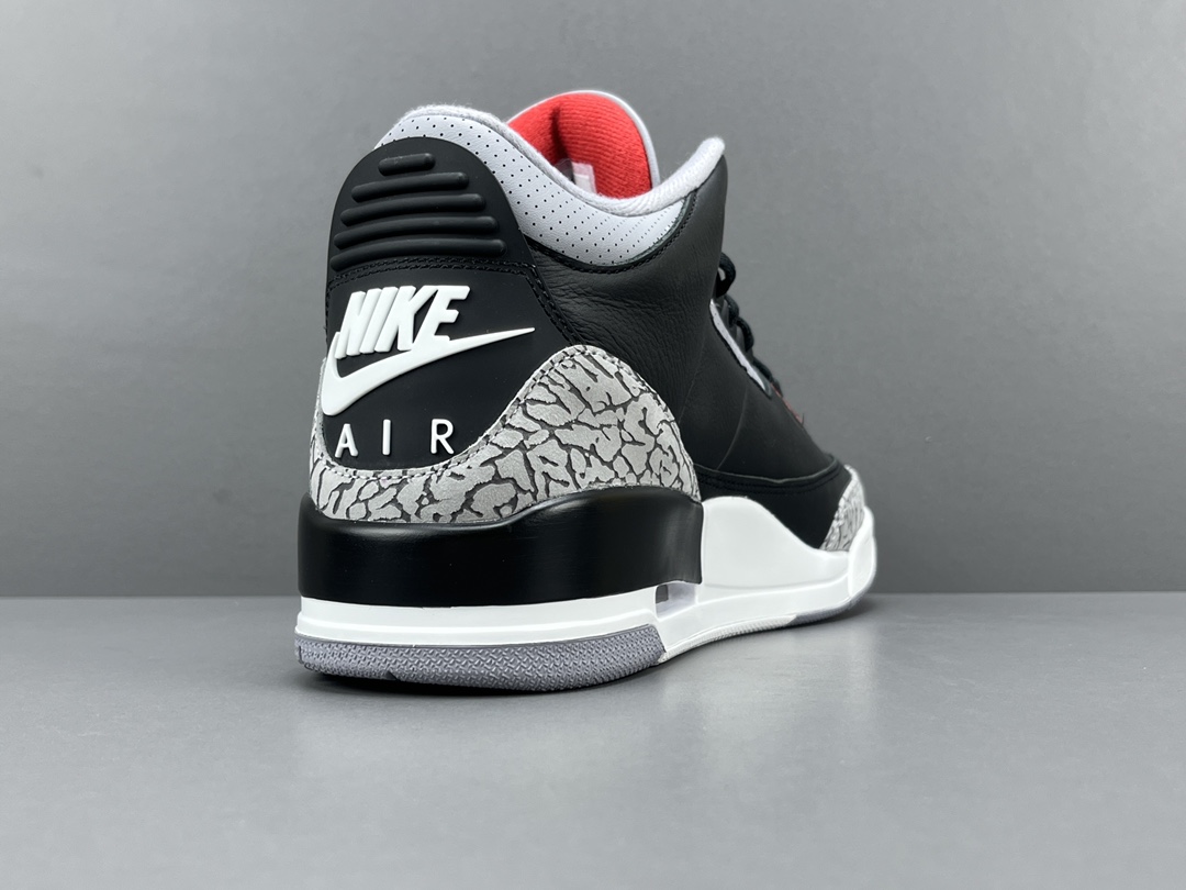 X版顶级AJ3JordanAirJordan3OG“BlackCement”舒适防滑耐磨高帮复古篮球鞋男