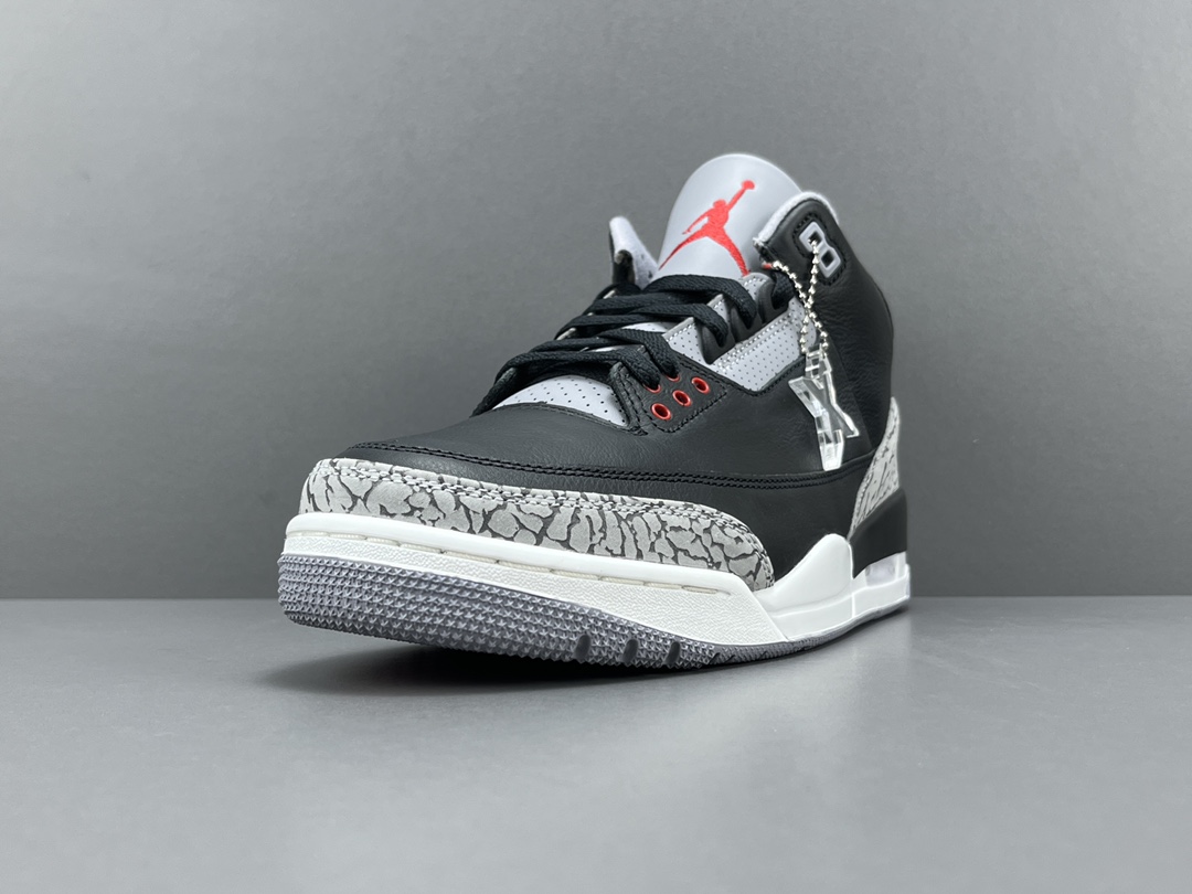 X版顶级AJ3JordanAirJordan3OG“BlackCement”舒适防滑耐磨高帮复古篮球鞋男