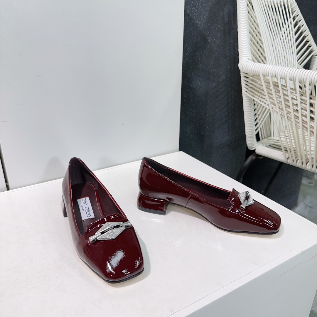 Top Quality Jimmy Choo 25AW Mary Jane Shoes with Diamond Chain Detail - 图片 7