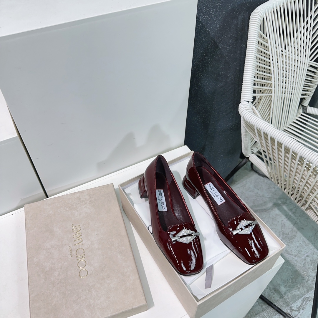 Top Quality Jimmy Choo 25AW Mary Jane Shoes with Diamond Chain Detail - 图片 5