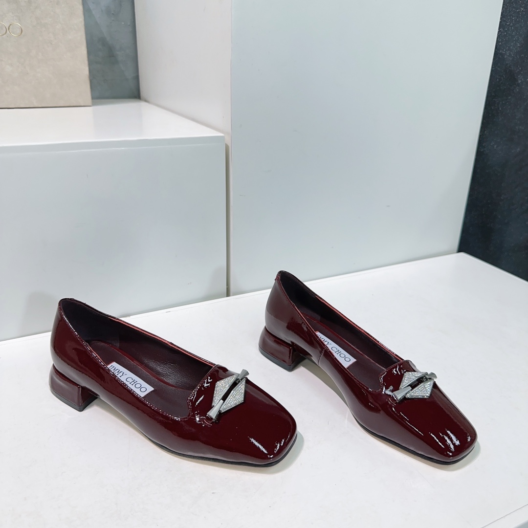 Top Quality Jimmy Choo 25AW Mary Jane Shoes with Diamond Chain Detail - 图片 9