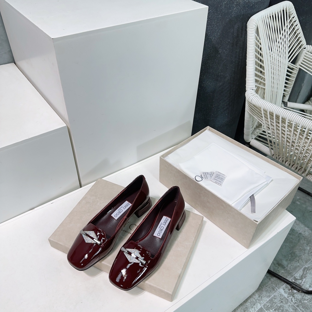 Top Quality Jimmy Choo 25AW Mary Jane Shoes with Diamond Chain Detail - 图片 4