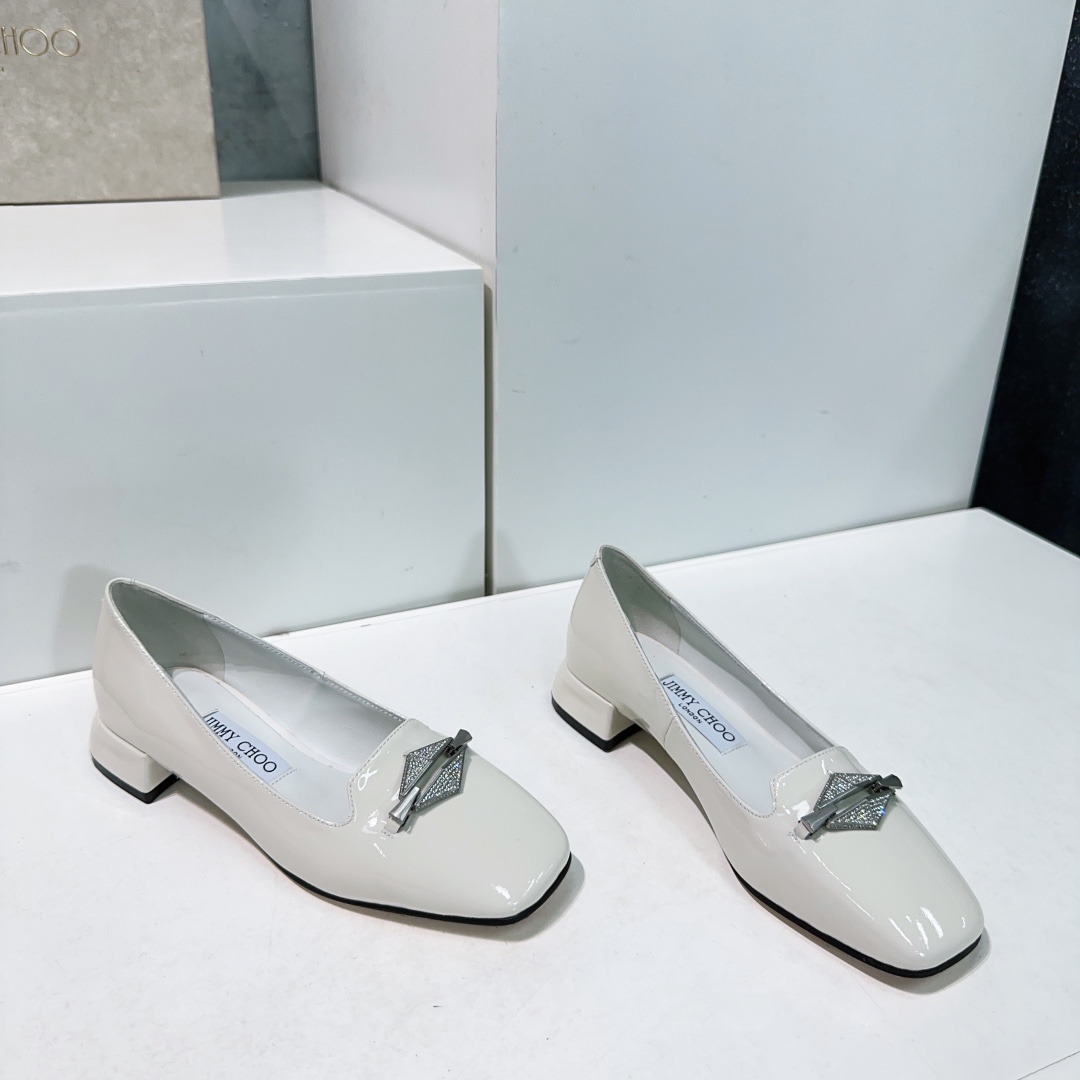 Top Quality Jimmy Choo 25AW Shoes: Elegant Design with Diamond Chain Element