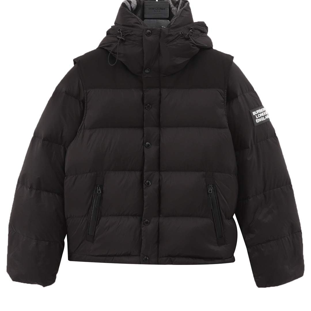Chaqueta de plumas con mangas desmontables Burberry / Burberry La misma chaqueta con capucha y mangas desmontables de Z…