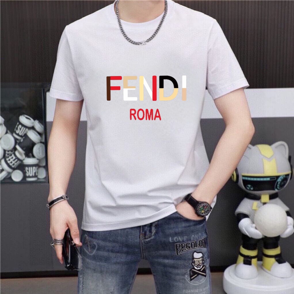 Fendi 品牌【FENDI 芬迪】(胖子福音) 男士休闲短袖T恤 2024春夏新品
