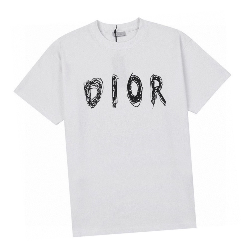 迪奥/Dior 夏季新款高端品质 经典字母印花圆领短袖T恤