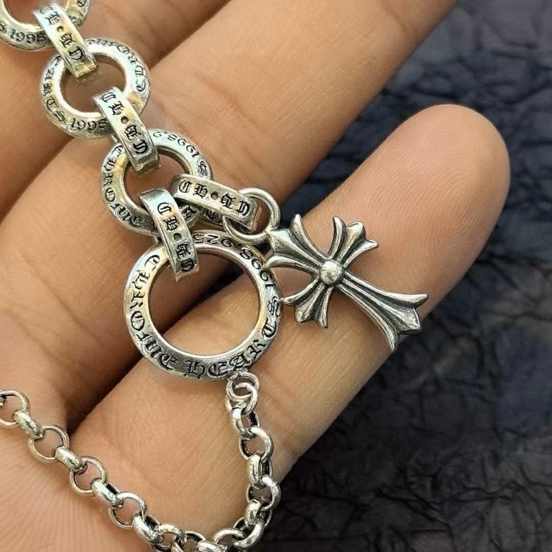 Chrome Hearts克罗心】✝️经典复古流苏字母圈手链 顶级精工版本 3