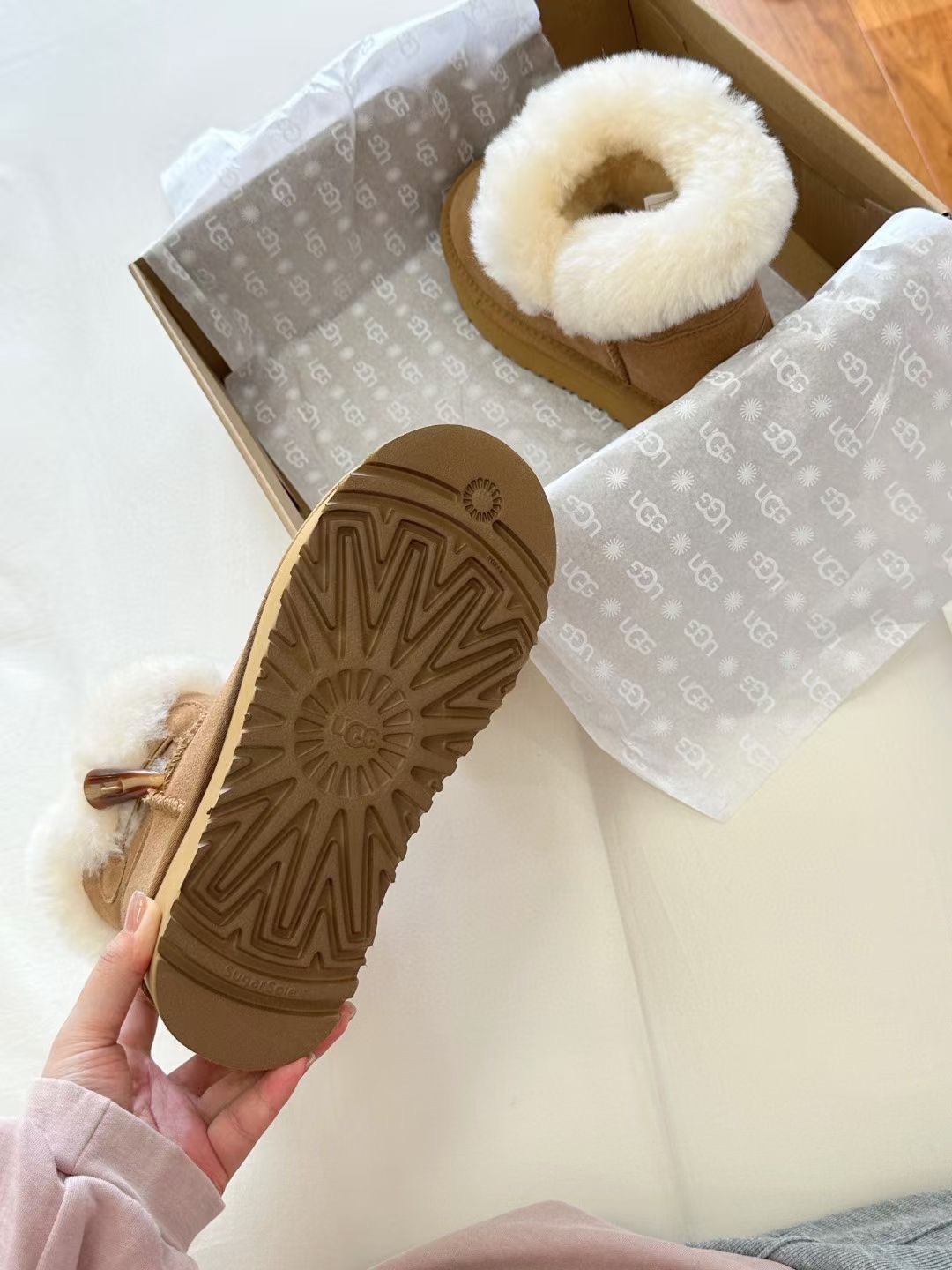 厚底款牛角扣 牛皮 羊毛🦙短靴 8