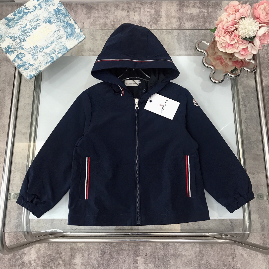 Moncler Hooded Jacket: Windproof, Waterproof, Unique Design, Blue, Sizes 110-150 CM - 图片 7