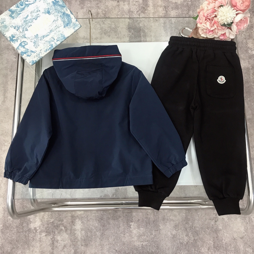 Moncler Hooded Jacket: Windproof, Waterproof, Unique Design, Blue, Sizes 110-150 CM - 图片 9