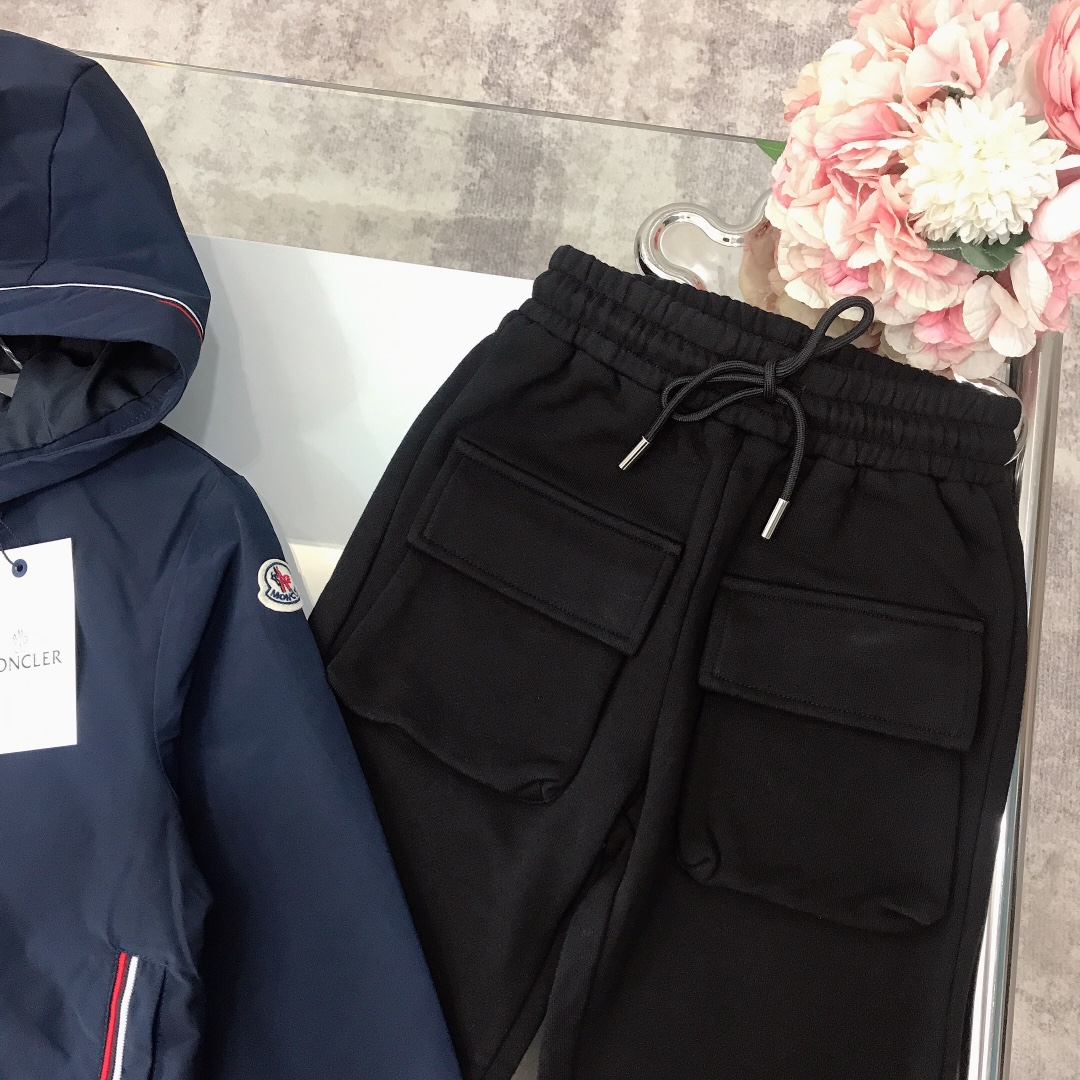 Moncler Hooded Jacket: Windproof, Waterproof, Unique Design, Blue, Sizes 110-150 CM - 图片 6