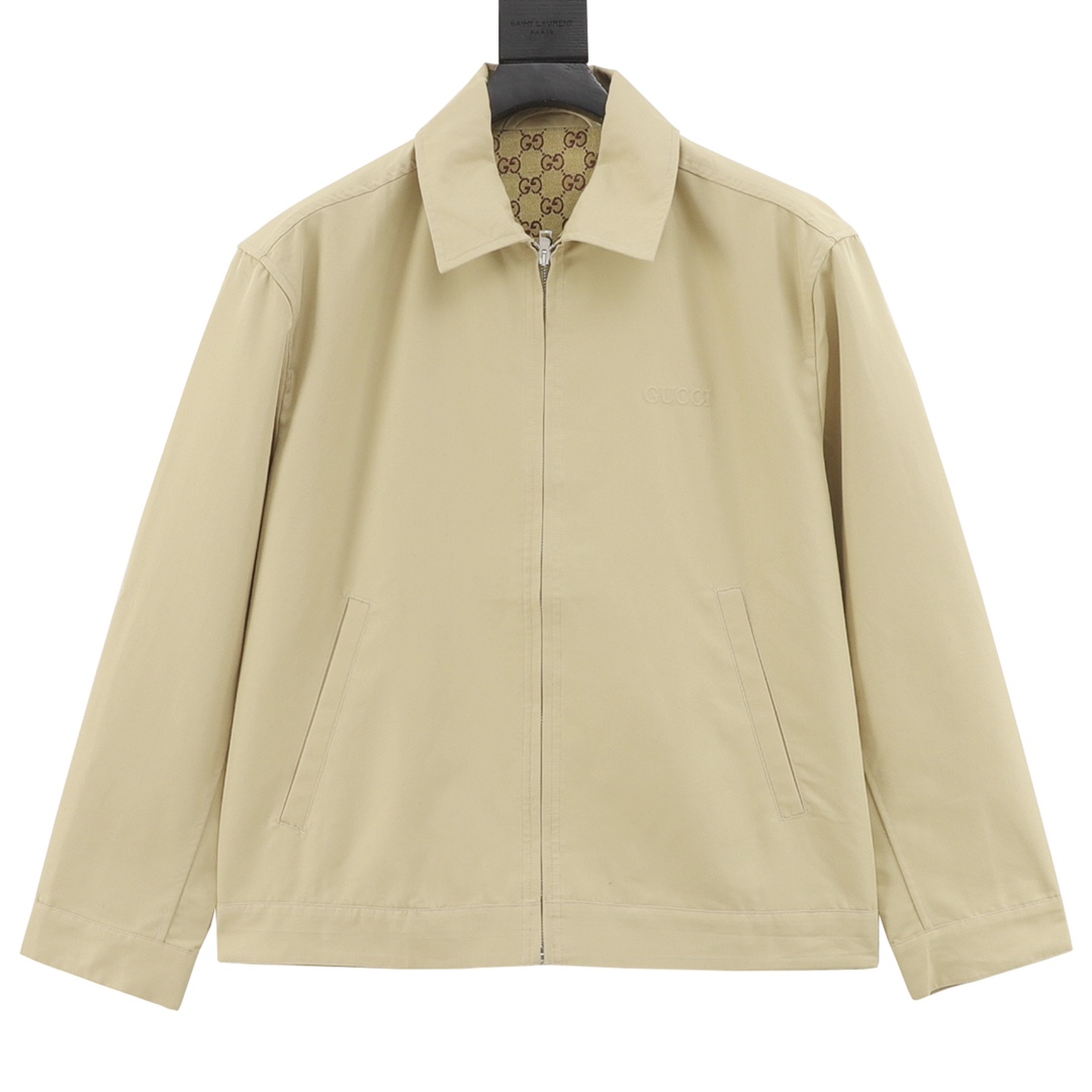 Gucci古驰GUC 24 chaqueta lisa con pequeña etiqueta en el pecho Compra original por 18500. Lona de algodón de alta densida…