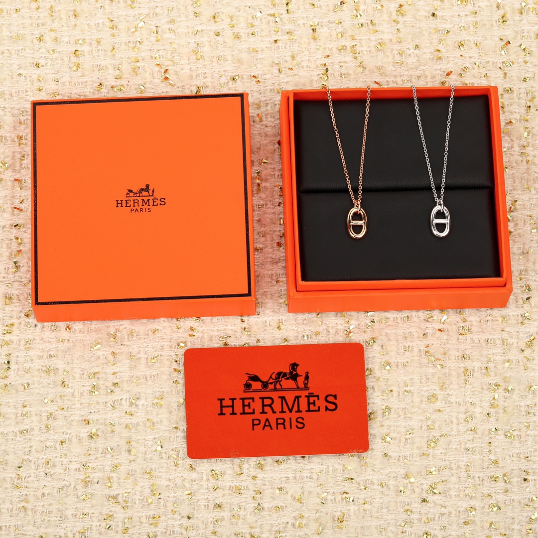 Hermes Jewelry Necklaces & Pendants Gold Silver 925