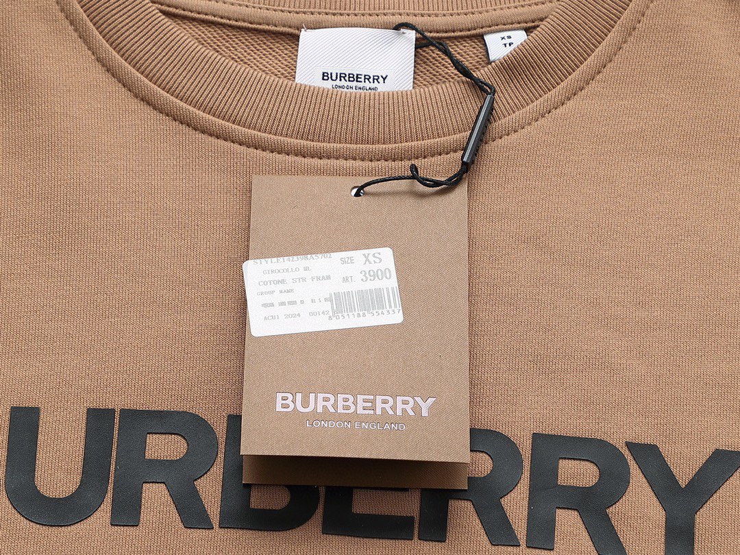 巴宝莉/Burberry 秋冬新品 经典字母压胶圆领卫衣 高端大气完美演绎