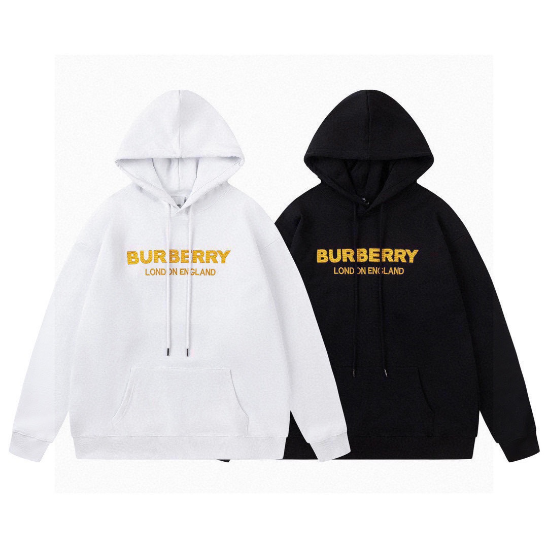 巴宝莉/Burberry 秋冬新款 字母logo刺绣连帽卫衣