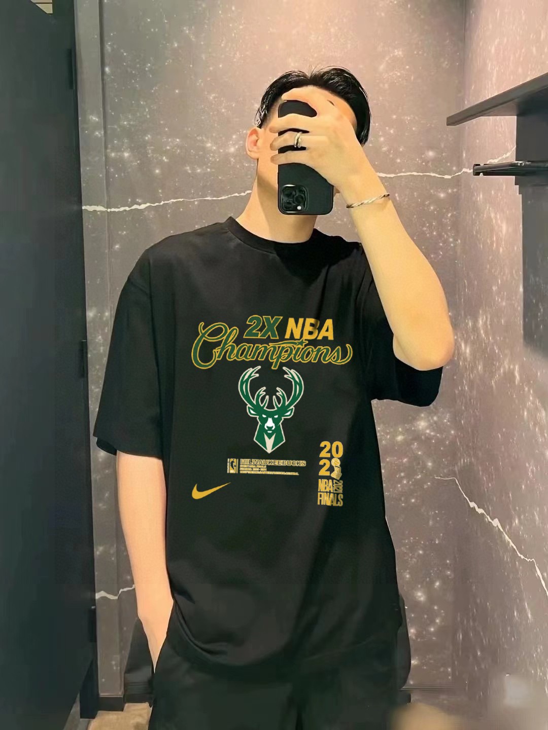 Nike NBA Series Short Sleeve T-Shirts: Unisex Loose Fit with High-End Details - 图片 2