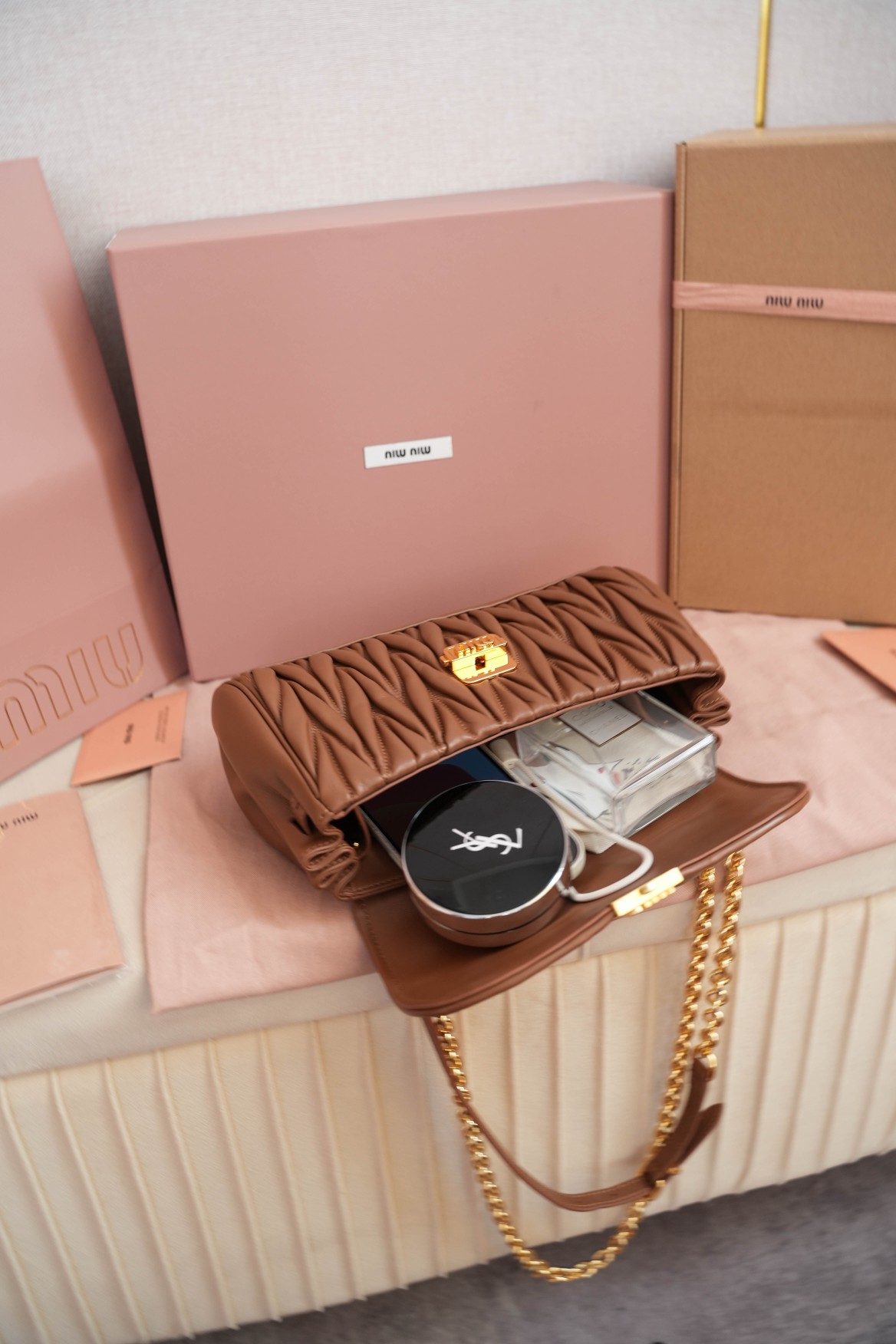 Miu Miu 5BD266 caramel color)