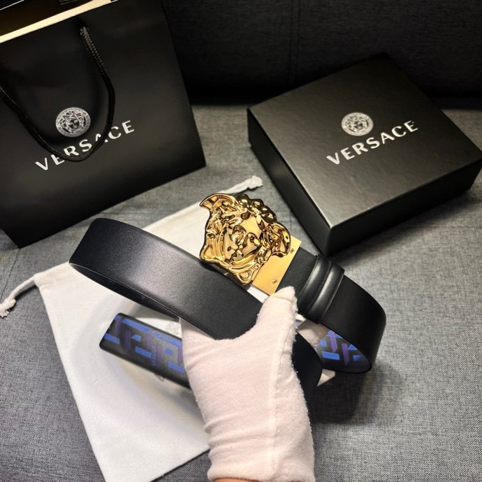 VERSACE belt versace， 4.0㎝ ： Silver Baroque ， 。 Medusa 。 — photo 7