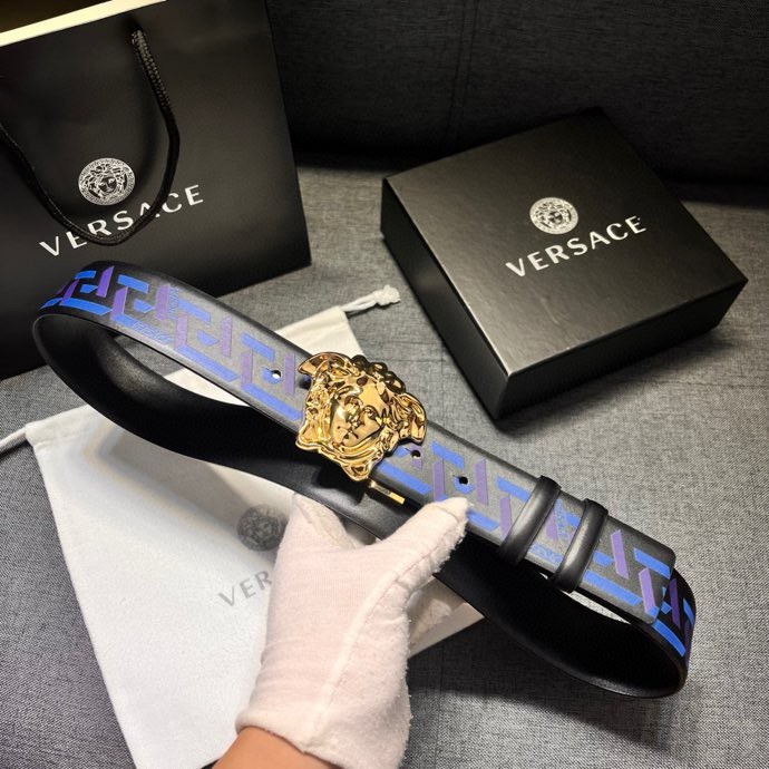 VERSACE belt versace， 4.0㎝ ： Silver Baroque ， 。 Medusa 。 — photo 6