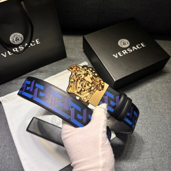 VERSACE belt versace， 4.0㎝ ： Silver Baroque ， 。 Medusa 。 — photo 4