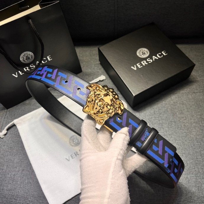 VERSACE belt versace， 4.0㎝ ： Silver Baroque ， 。 Medusa 。 — photo 3