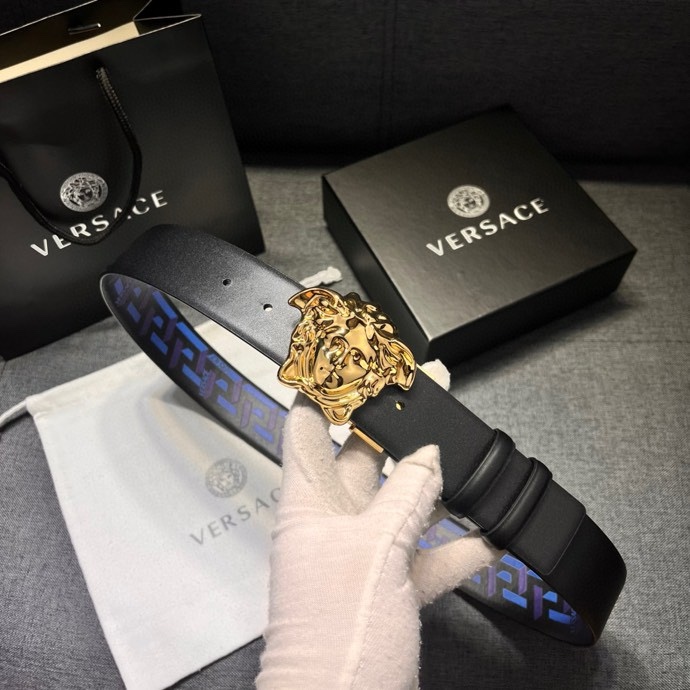 VERSACE belt versace， 4.0㎝ ： Silver Baroque ， 。 Medusa 。 — photo 8