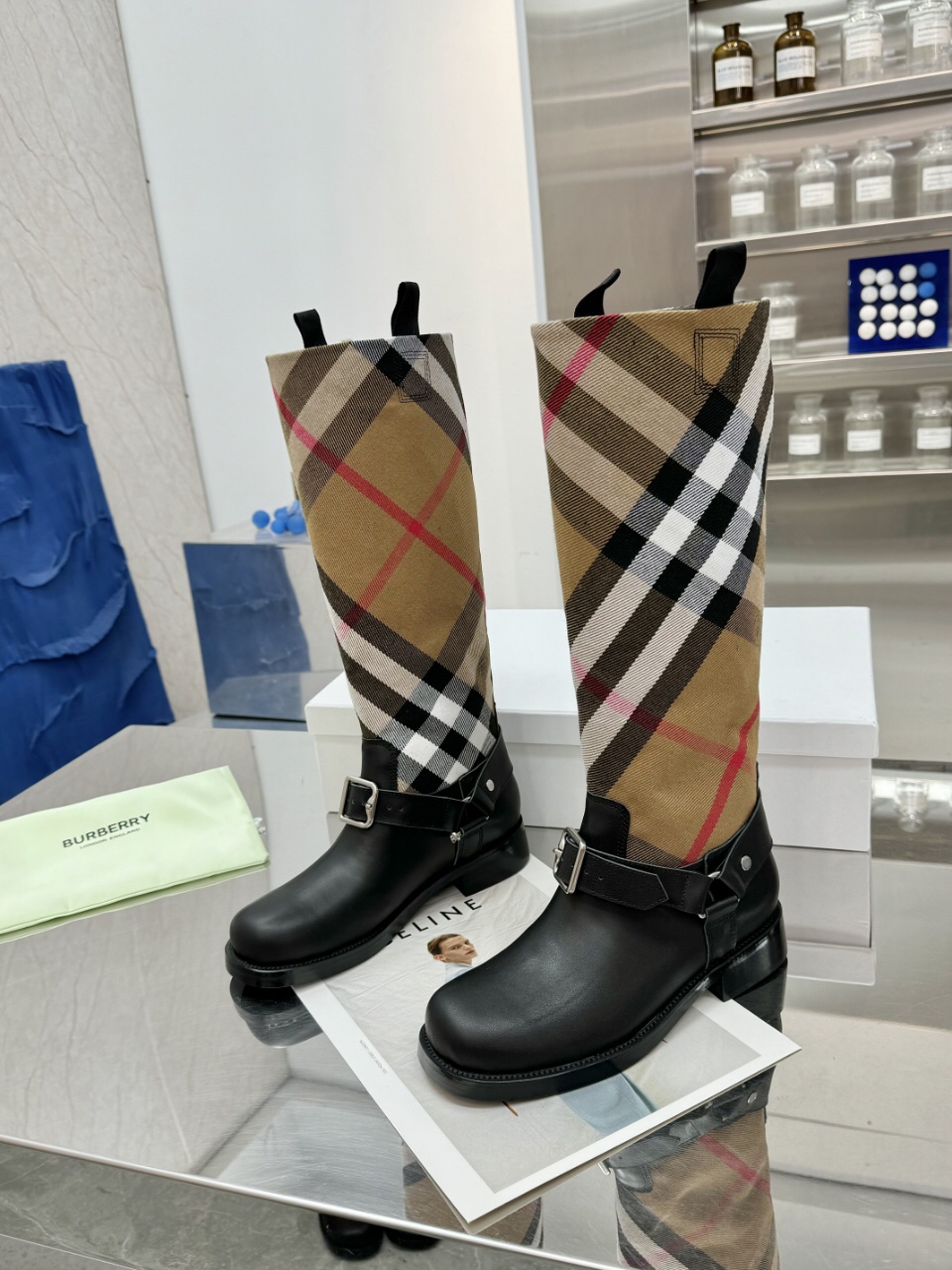 New Zenium designer cashier boots by Pablo feature sheepskin, unique knight’s boot style, and various sizes. - 图片 3
