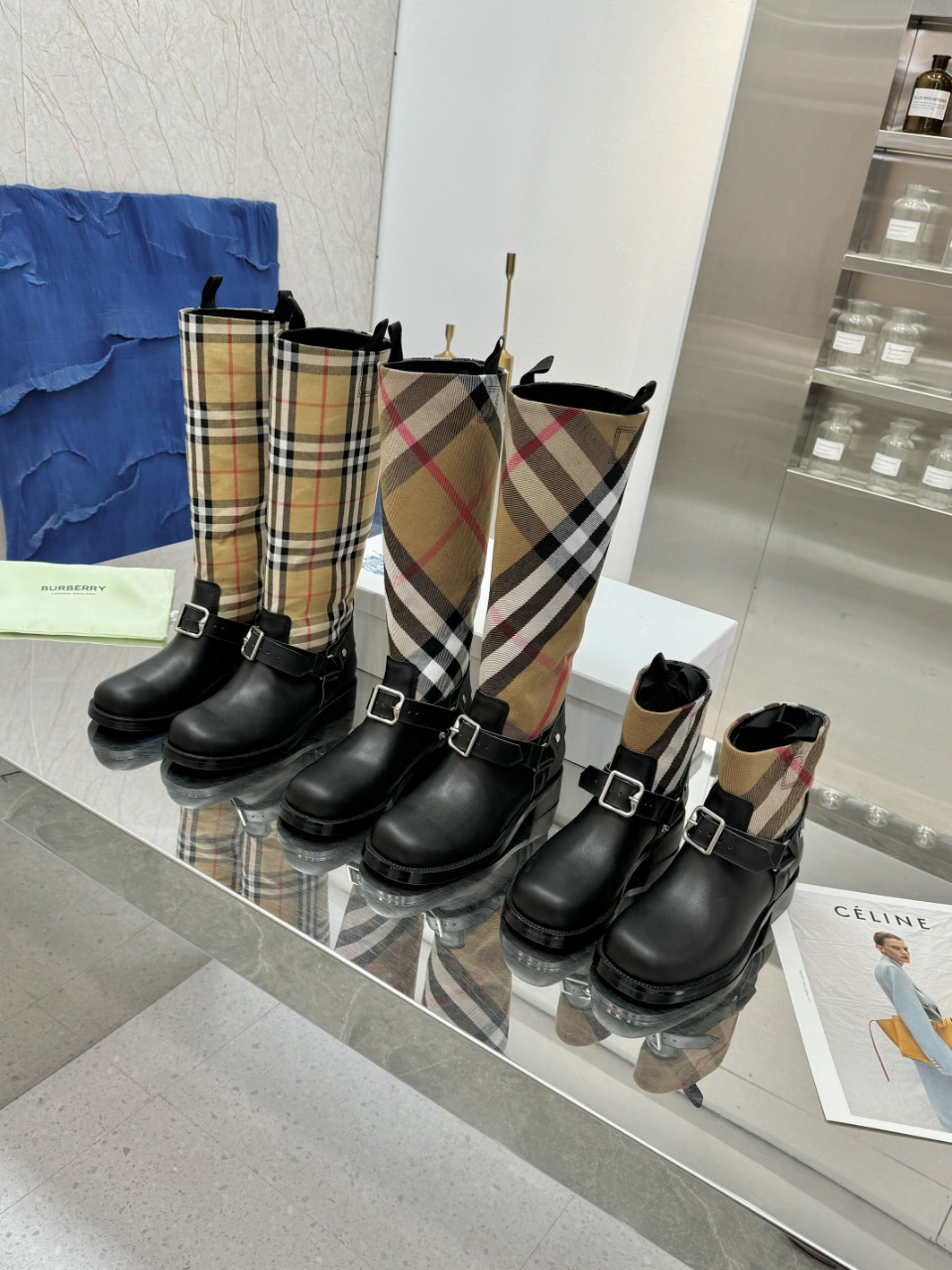 New Zenium designer cashier boots by Pablo feature sheepskin, unique knight’s boot style, and various sizes. - 图片 8