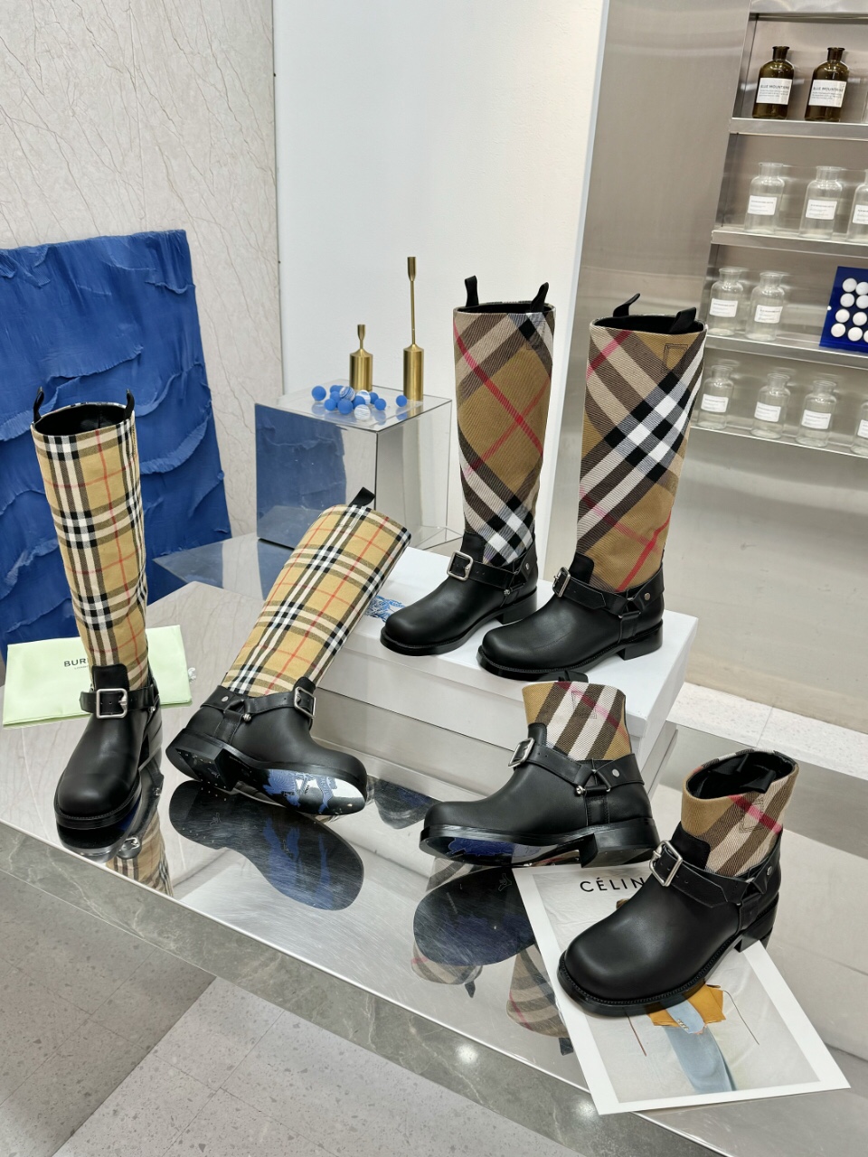 New Zenium designer cashier boots by Pablo feature sheepskin, unique knight’s boot style, and various sizes. - 图片 7