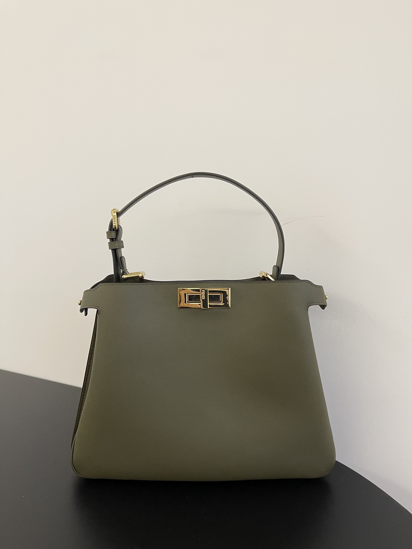 Fendi Peekaboo Soft Leather Handbag with Gold-Tone Hardware, Adjustable Strap 1 i1729936687 2817 3