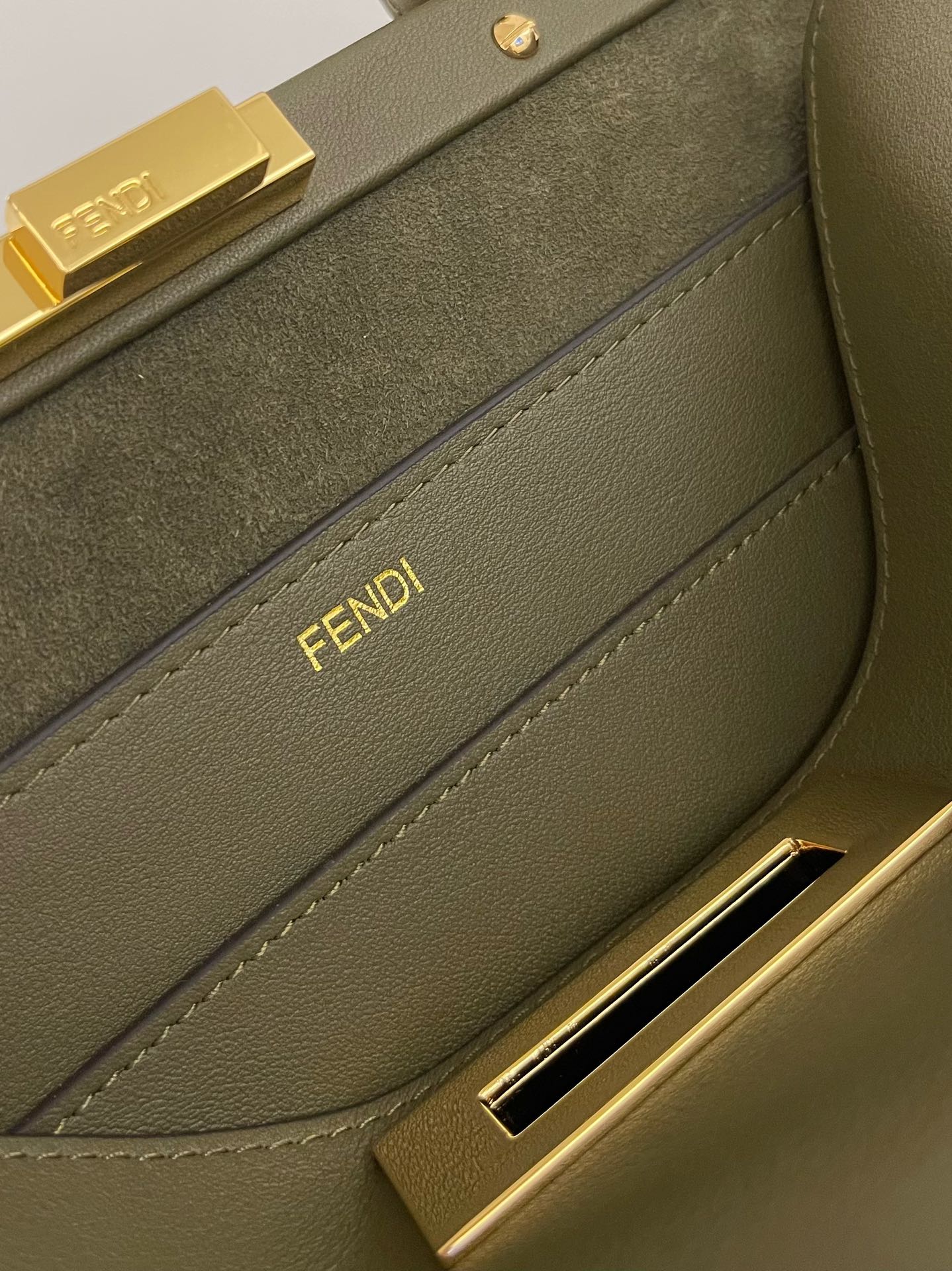 Fendi Peekaboo Soft Leather Handbag with Gold-Tone Hardware, Adjustable Strap 6 i1729936687 4035 0