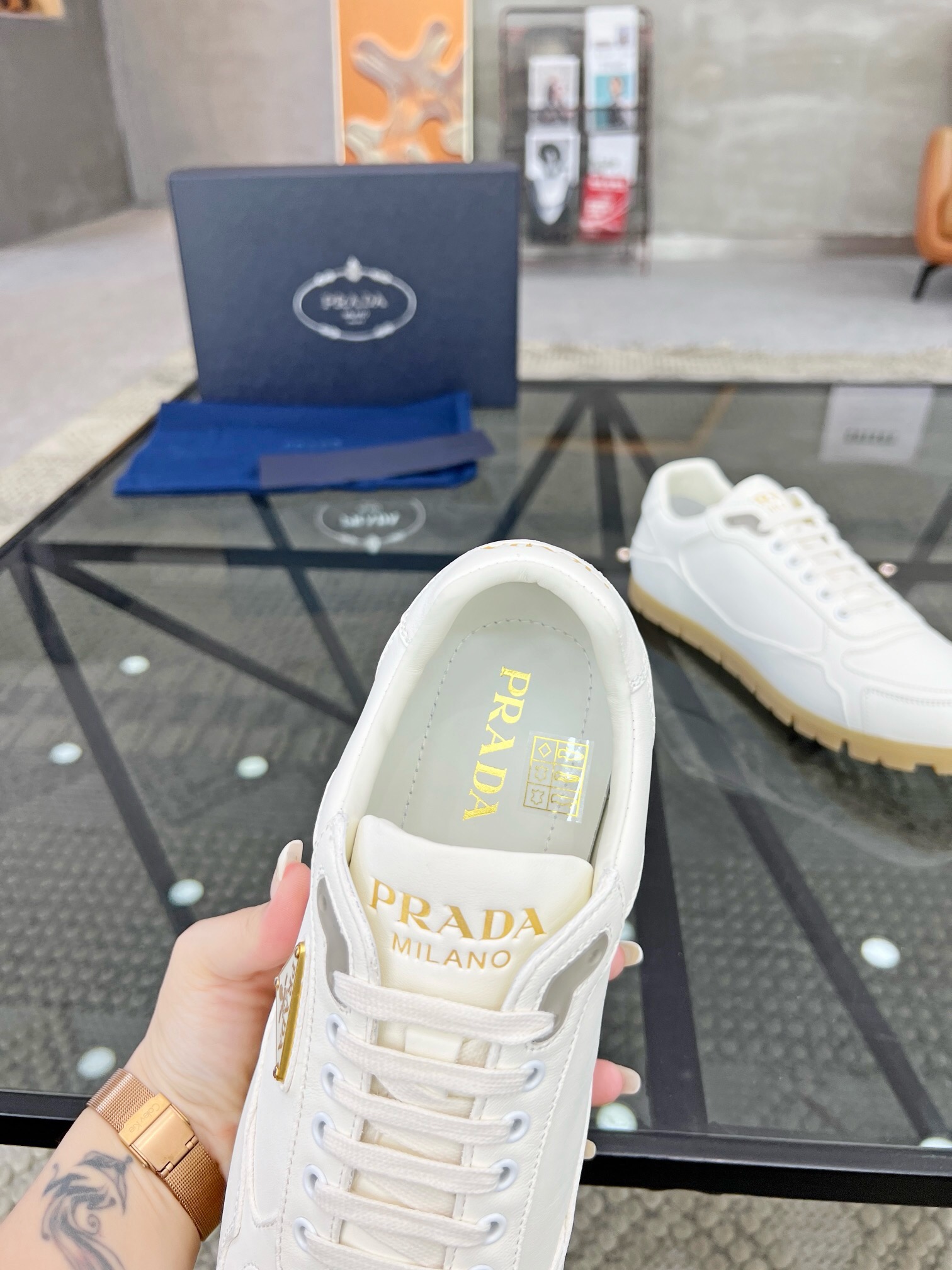 Prada Haute Couture Classic Luxury Leather Shoe Loafer Shoes 6