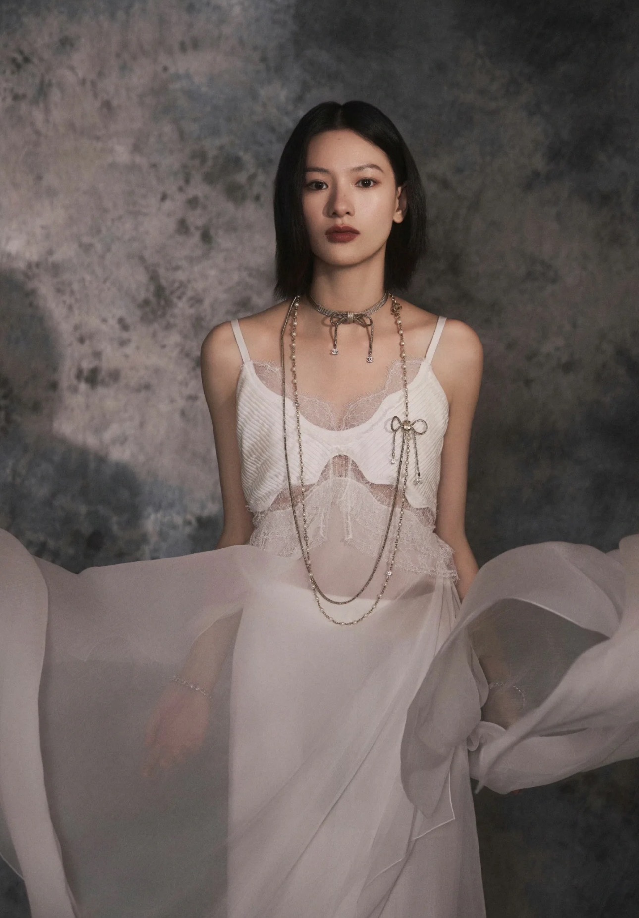 NO:631244,Qiu Tian's same 24K bow necklace set, necklace, Cartier high-end jewelry19860909邱天同款24K蝴蝶结项链套装,,necklace,卡迪亚高端饰品,Jewelry