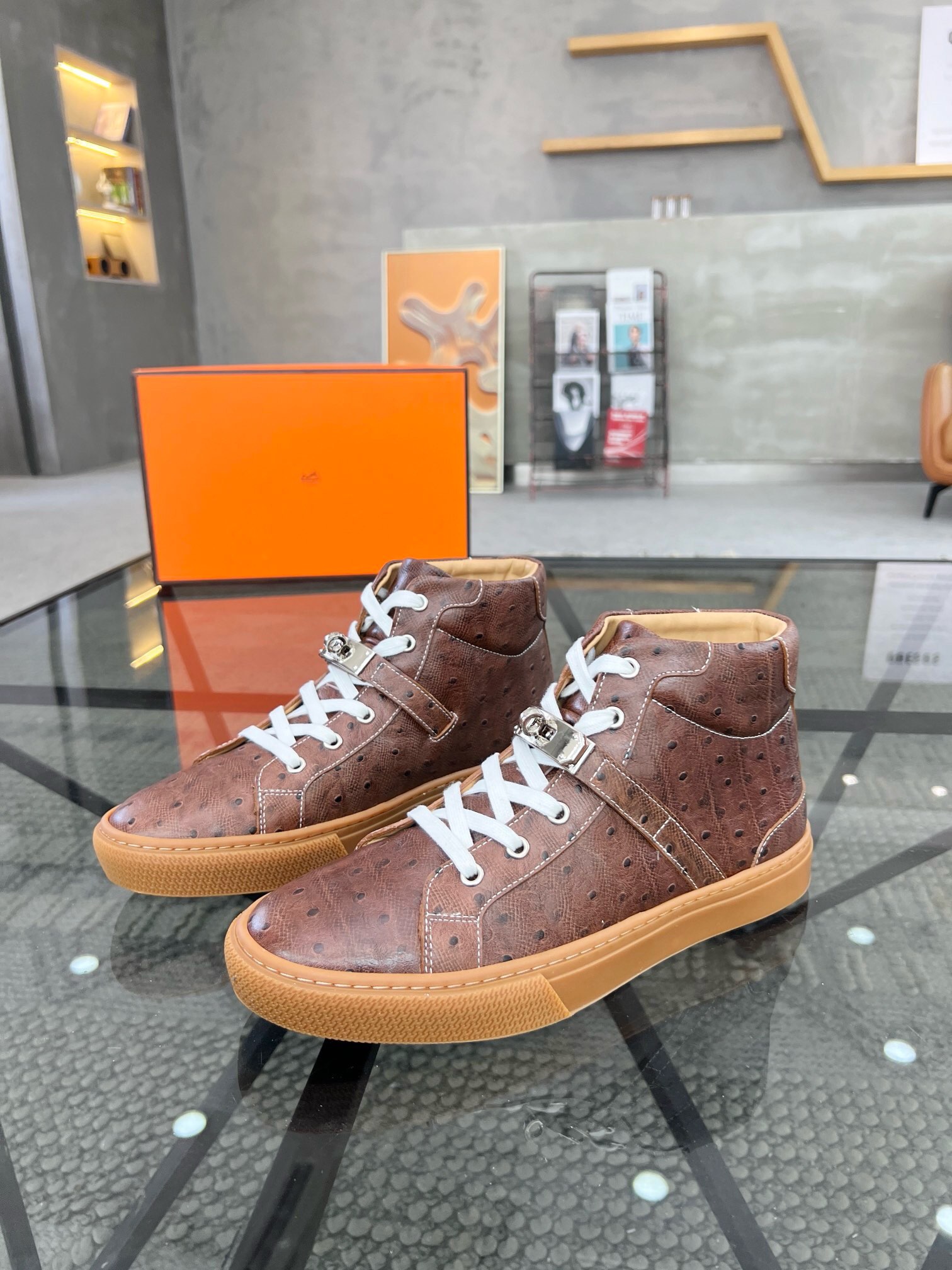 爱马仕 Hermès 高定典藏经典高奢皮鞋男鞋女鞋鞋履高跟鞋 #DCAAC25F 2