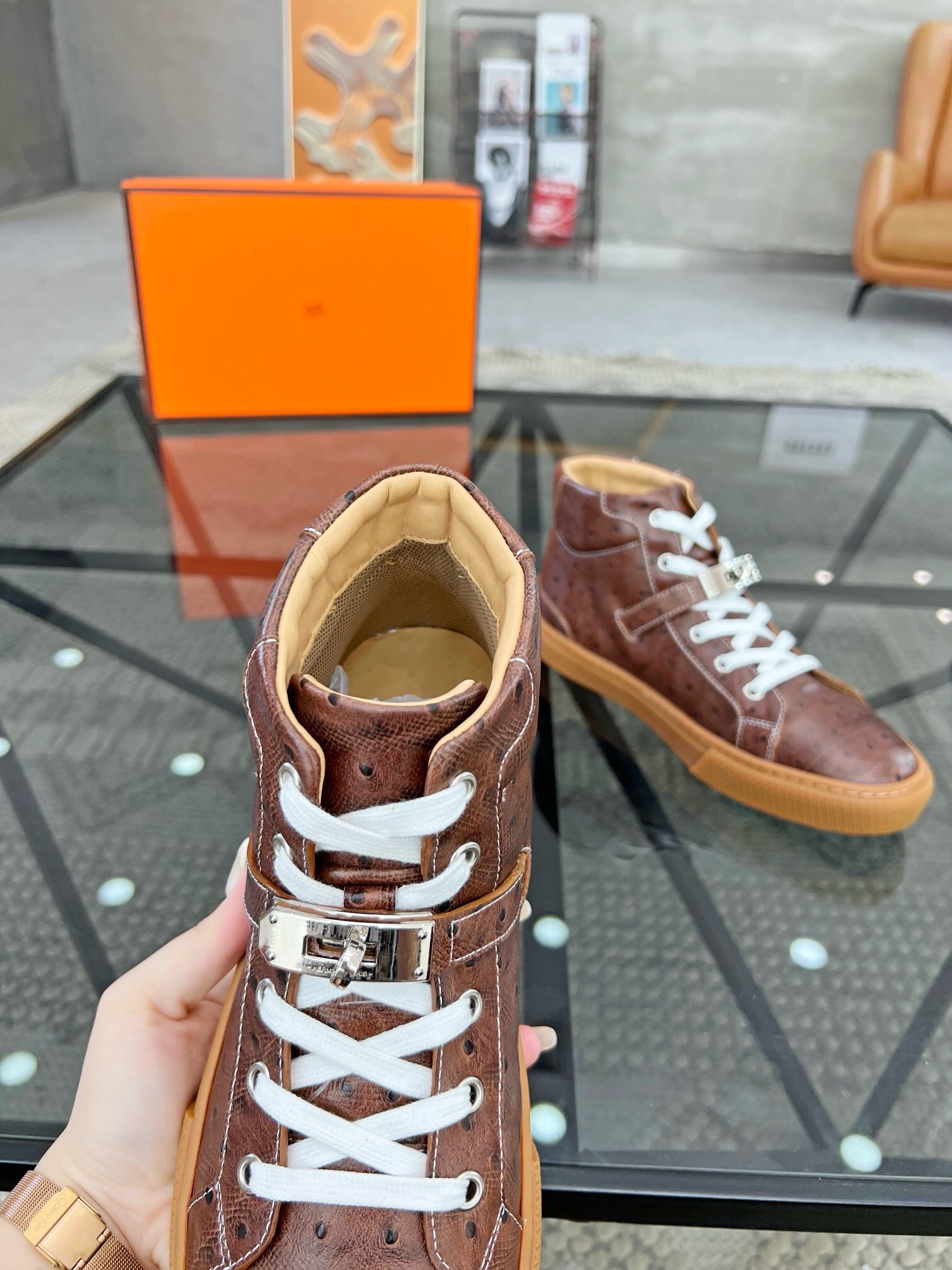 爱马仕 Hermès 高定典藏经典高奢皮鞋男鞋女鞋鞋履高跟鞋 #DCAAC25F 7