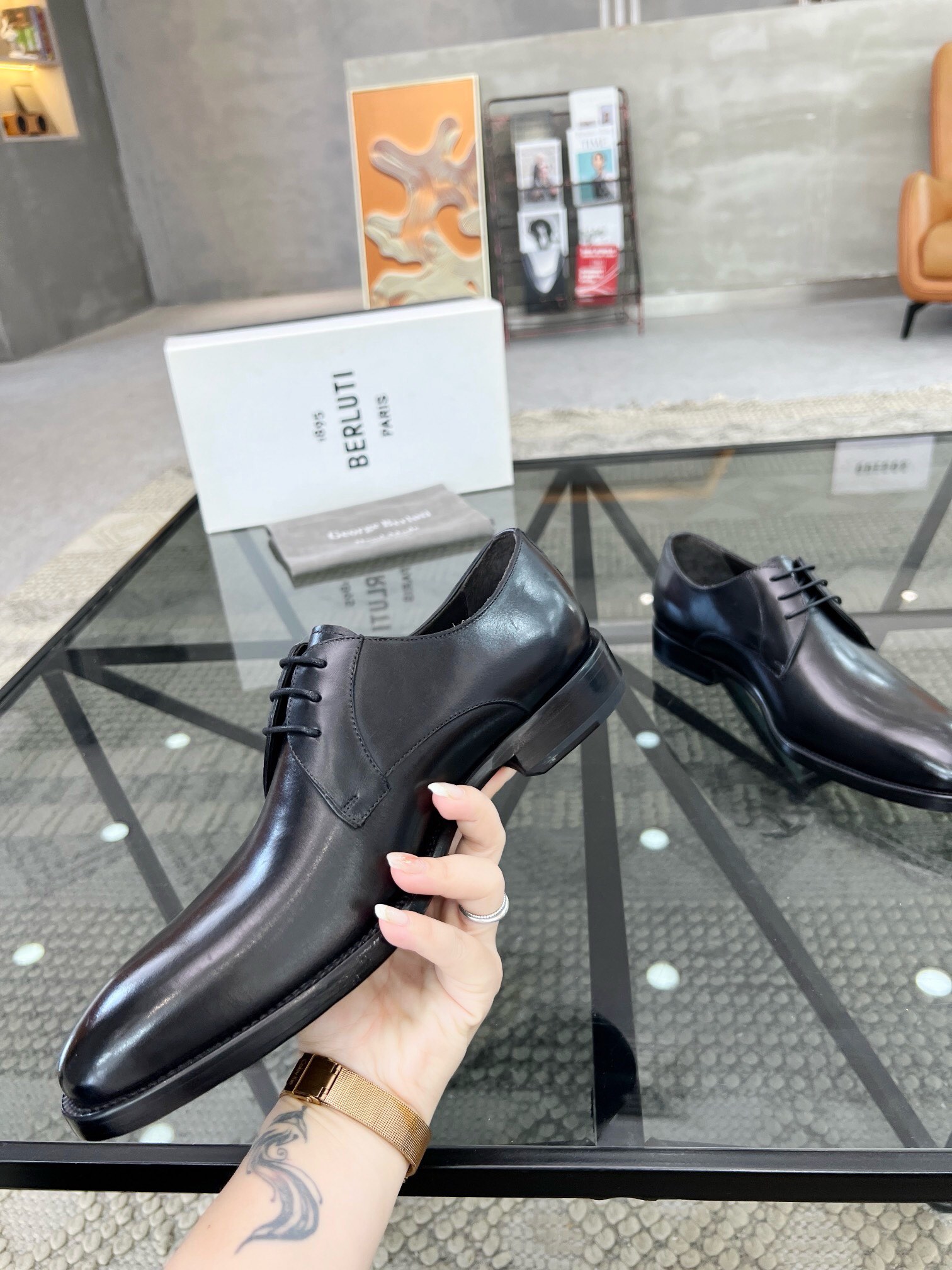 Berluti Shoe Collection crafted with premium materials and signature 5