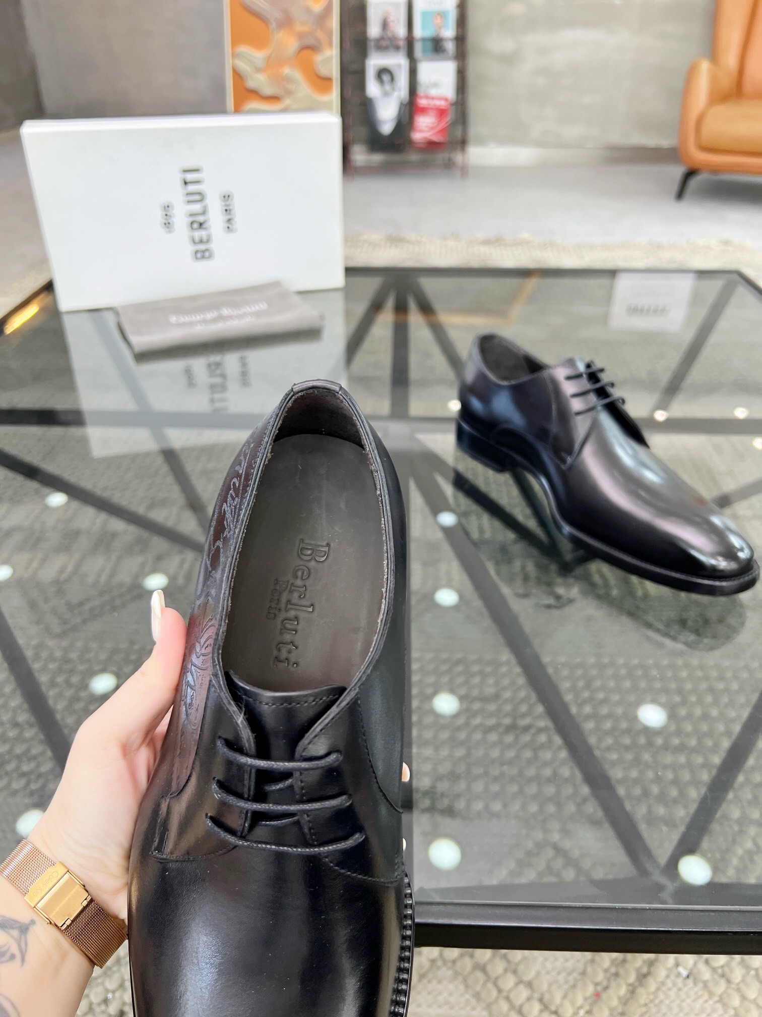 Berluti Shoe Collection crafted with premium materials and signature 7