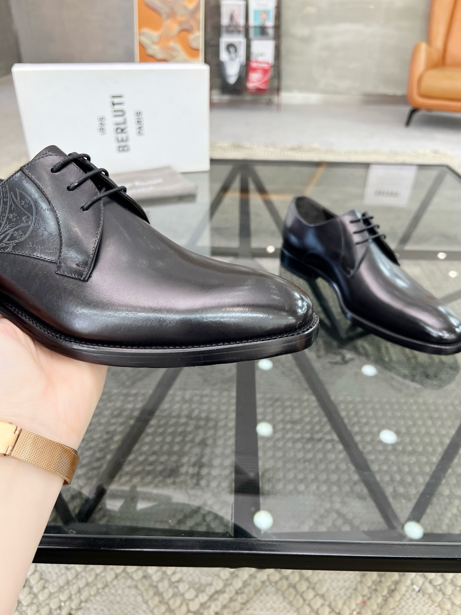 Berluti Shoe Collection crafted with premium materials and signature 6