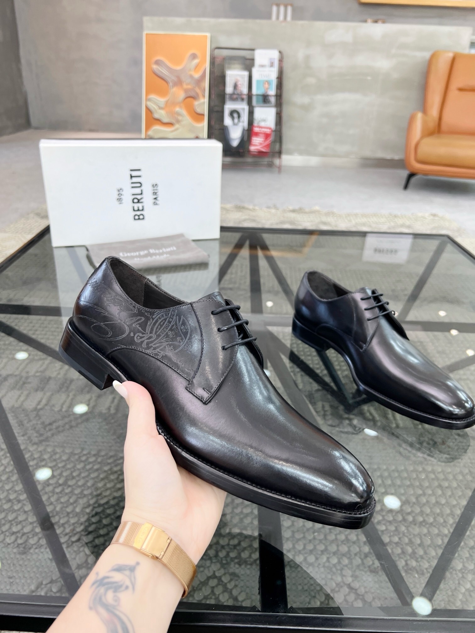 Berluti Shoe Collection crafted with premium materials and signature 4