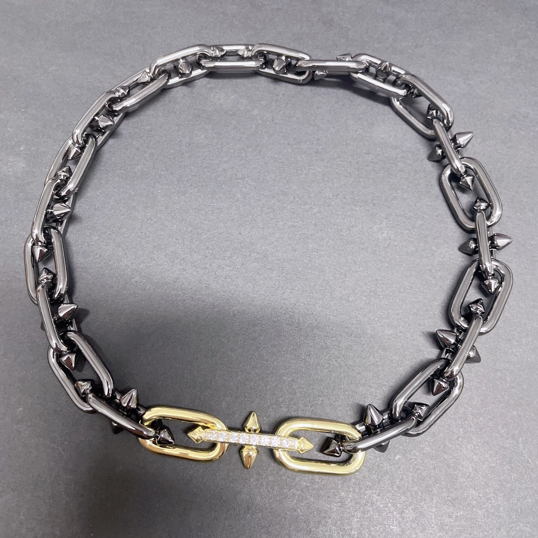 NO:669461,Tiff*ny T & Fei Dong co-branded black and gold large necklace, necklace, Cartier high-end jewelry19860909Tiff*ny T &菲董联名合作款黑金色大号项链,,necklace,卡迪亚高端饰品,Jewelry