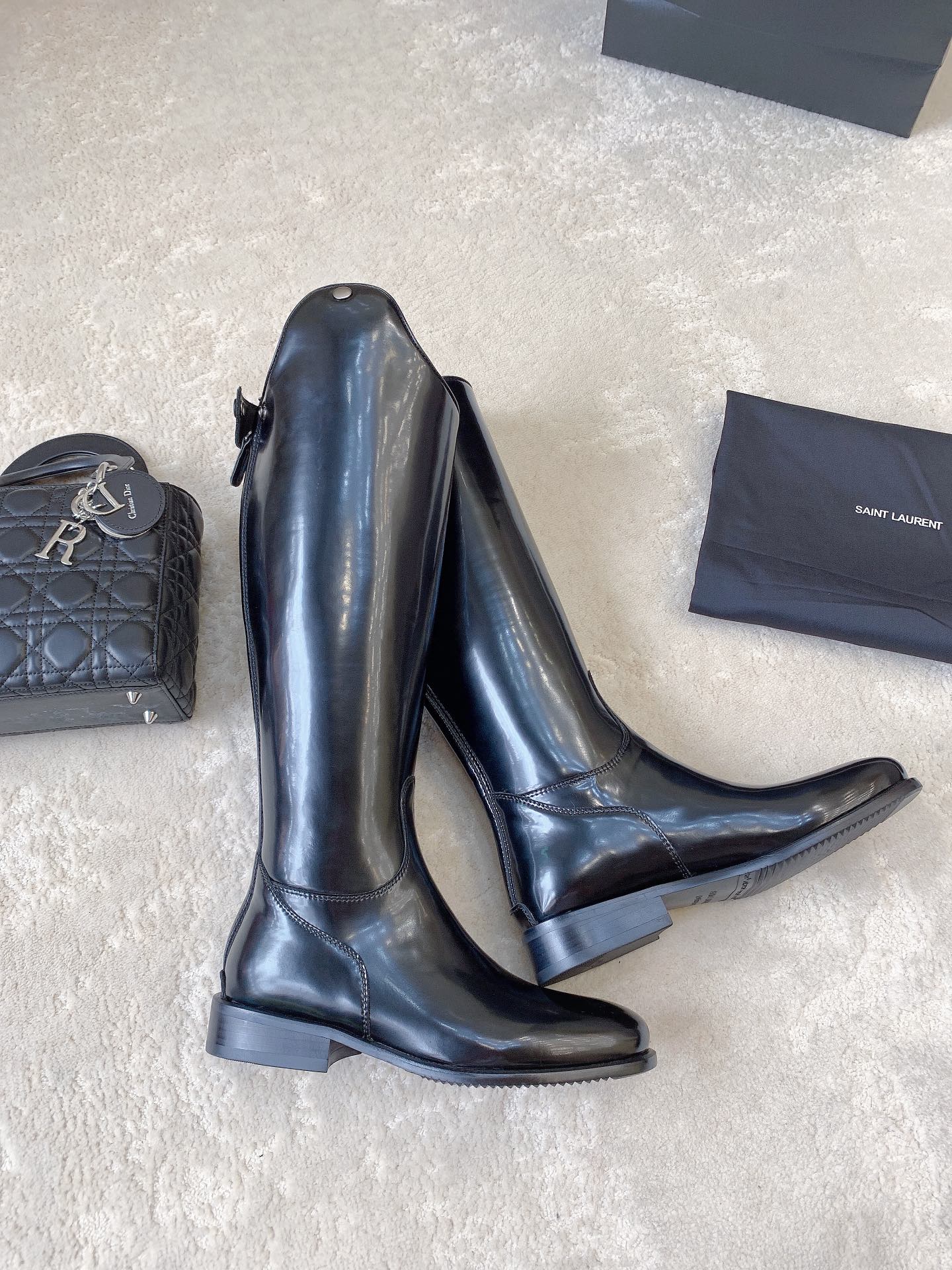 Yves Saint Laurent Aaaaa+
 Botas Longas Couro de vaca Pele carneiro Colecção Outono/Inverno