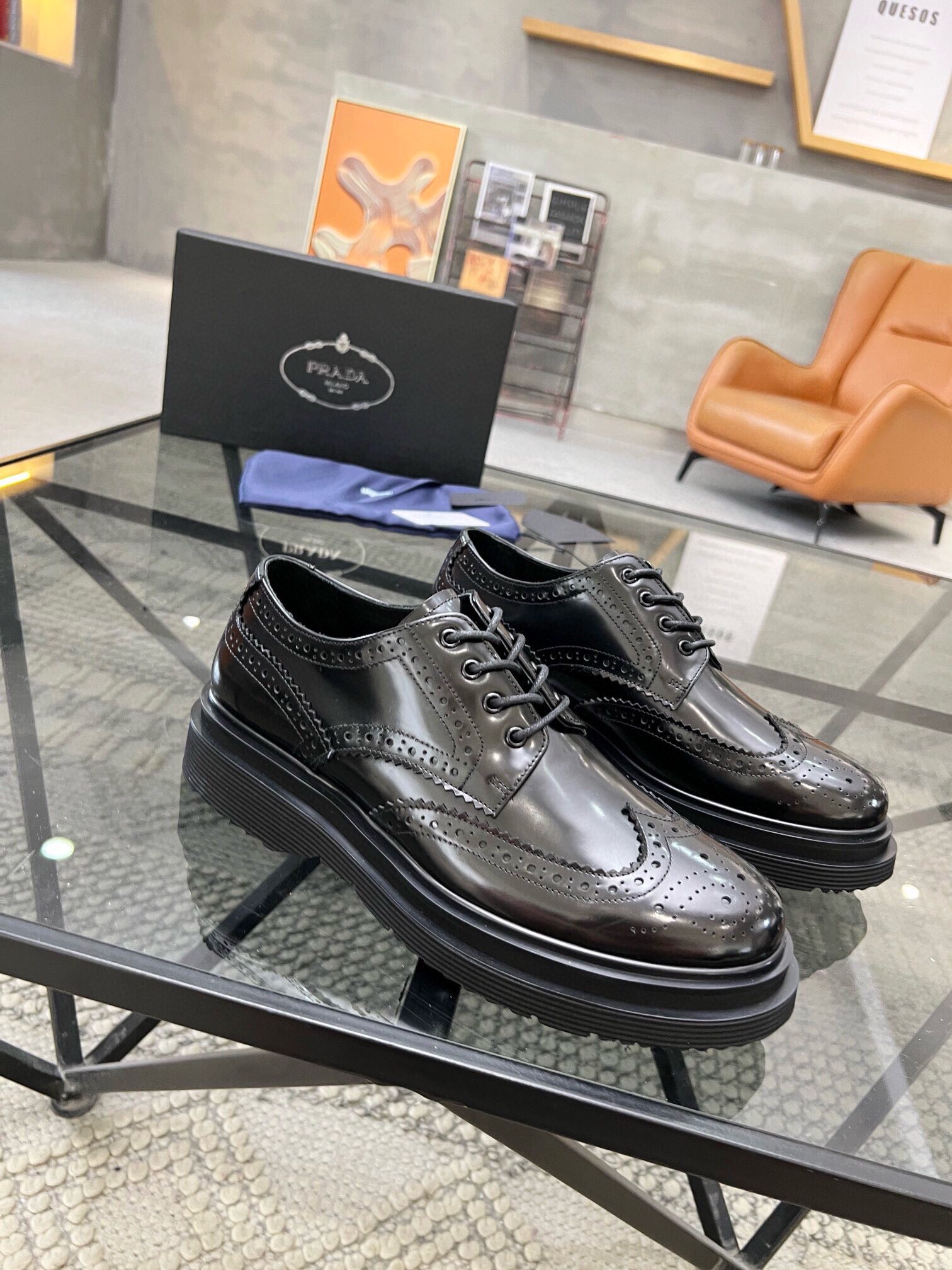 Prada Haute Couture Classic Luxury Leather Shoe Loafer Shoes 3